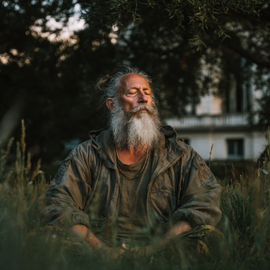 Grup de seniori fericiți după o sesiune de yoga
